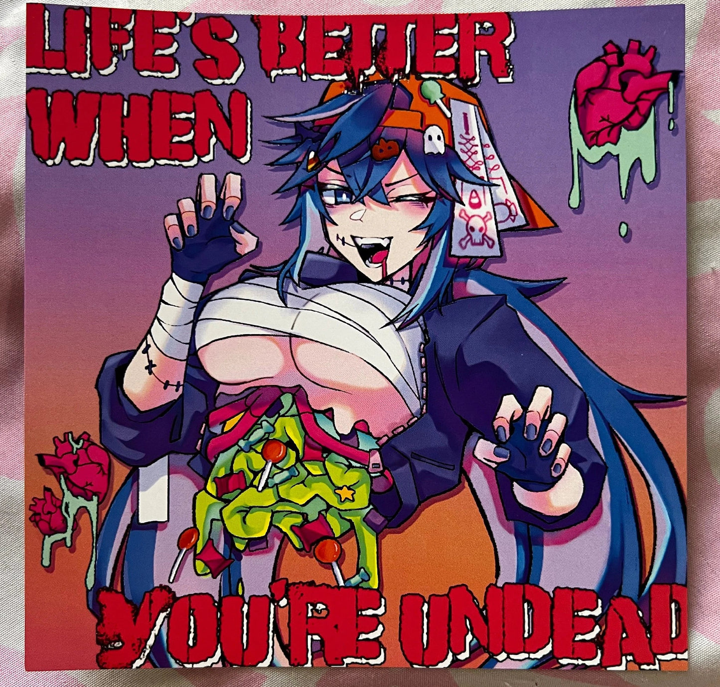 Cobalt Candy Gore Mini Print