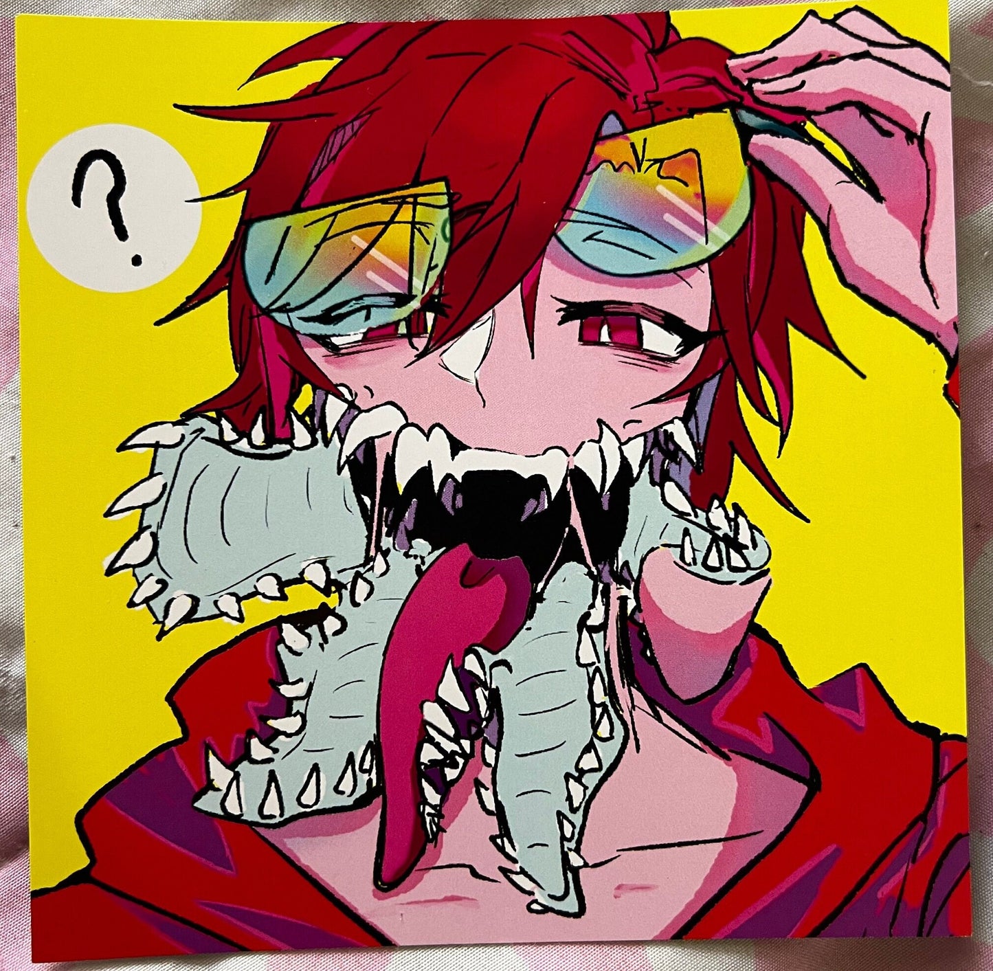 Maroon Mouth Mini Print