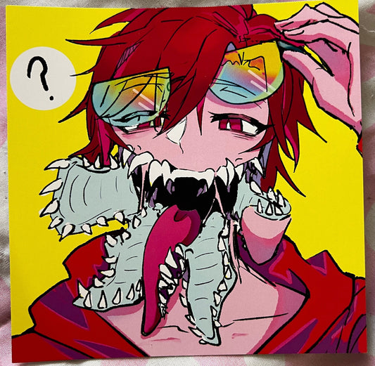 Maroon Mouth Mini Print